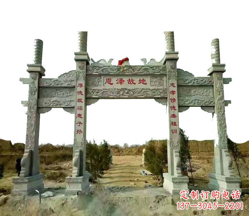 荆州石雕牌坊，艺术精美永恒