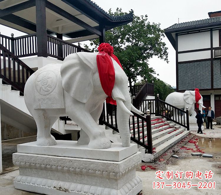 荆州迎接观音祝福的精美大象观音栏杆