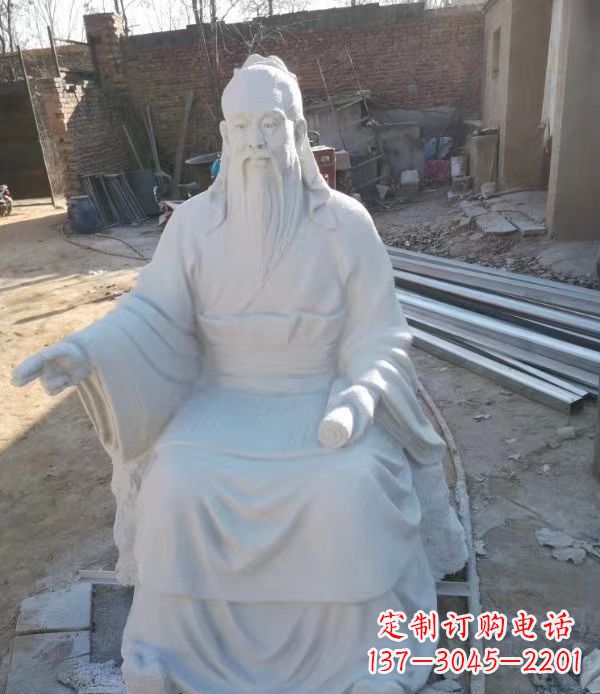 荆州石雕校园孔子人物雕塑