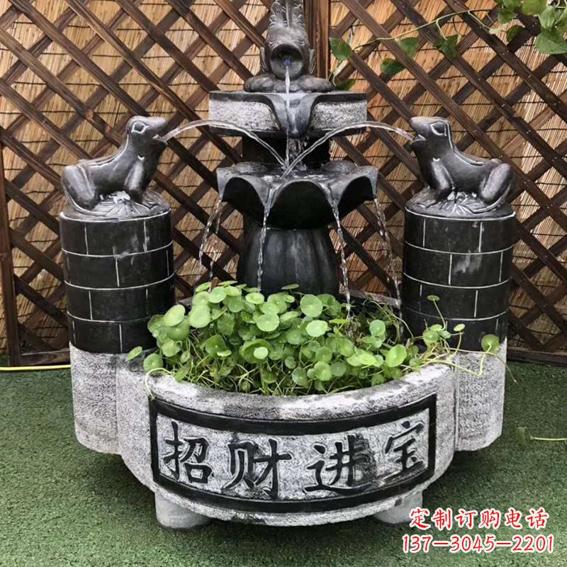 荆州双层喷泉石雕