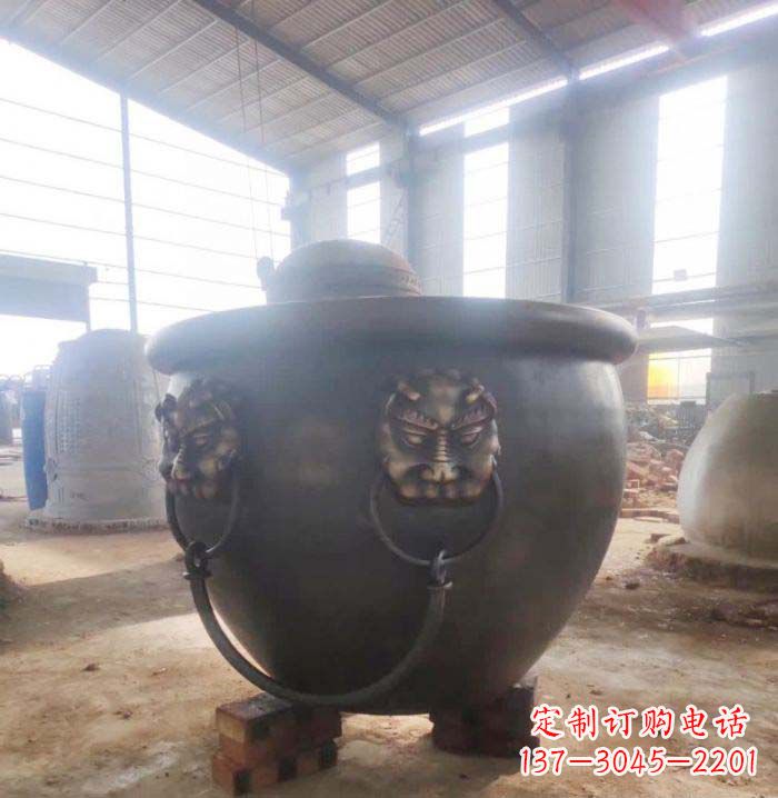 荆州寺庙水缸铜雕