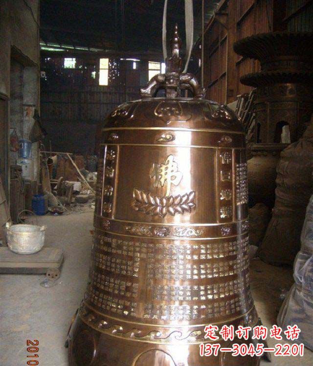 荆州寺庙铸铜钟铜雕