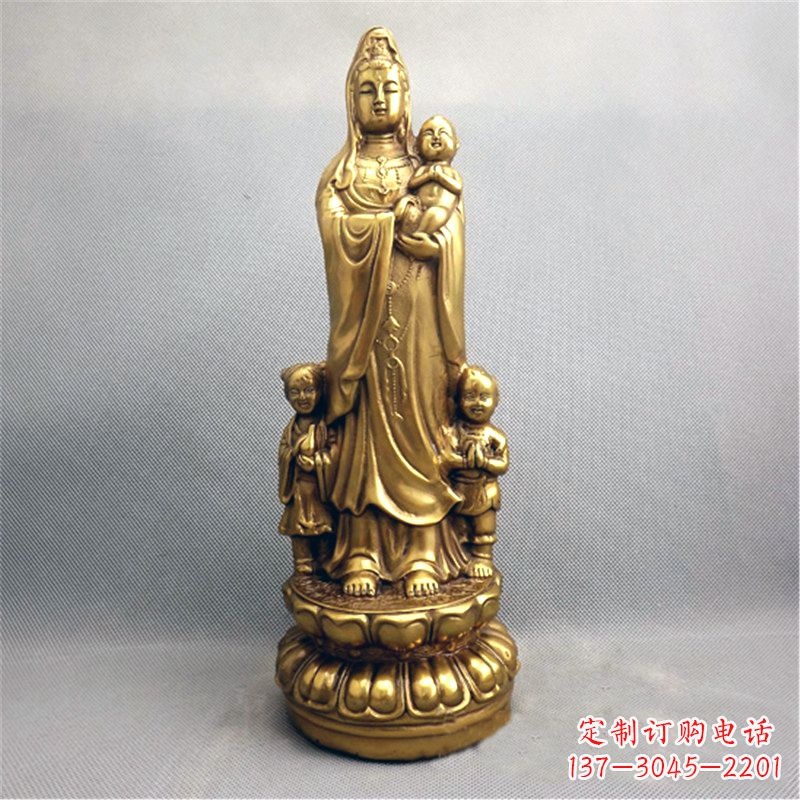 荆州送子观音纯铜雕塑