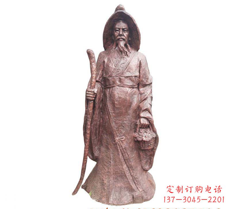 荆州陶渊明铜雕像