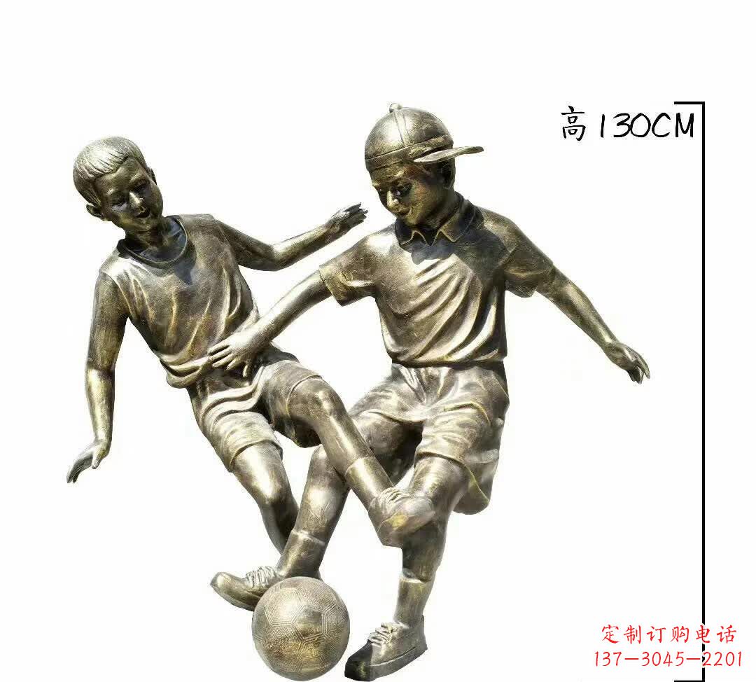 荆州踢足球人物铜雕112