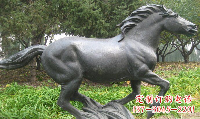 荆州铜雕奔马公园动物雕塑