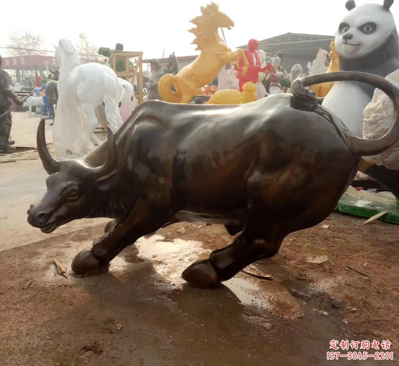 荆州铜雕动物牛