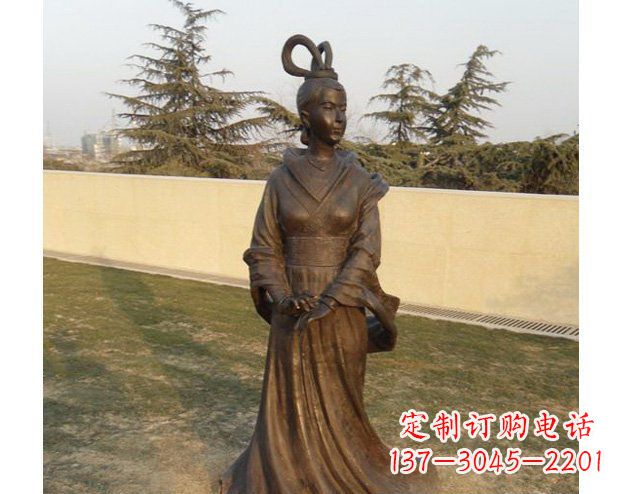 荆州铜雕古代美女人物雕塑