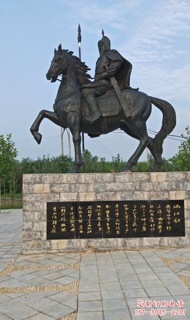 荆州铜雕古代名人岳飞