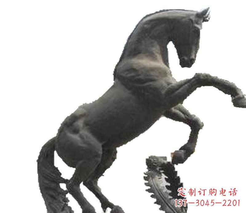 荆州铜雕广场街道景观摆件动物马雕塑