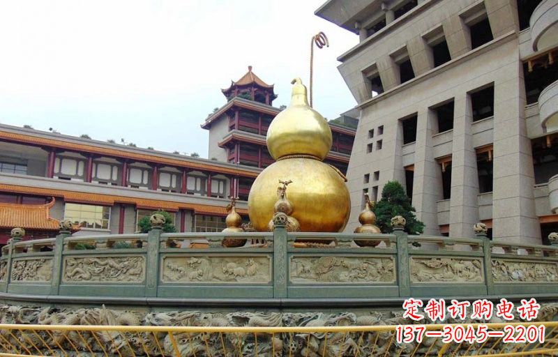 荆州铜雕葫芦公园景观雕塑