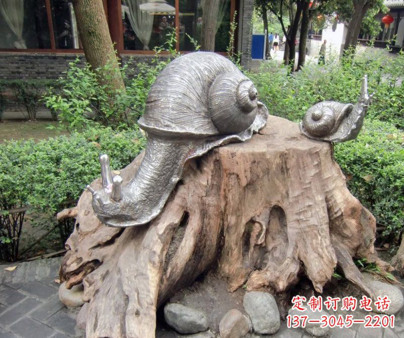 荆州铜雕母子蜗牛