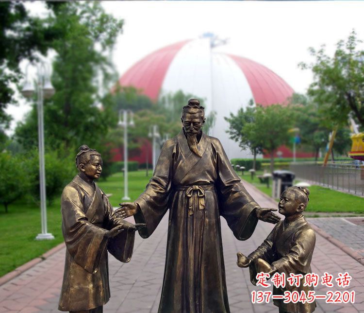 荆州铜雕园林孔融让梨