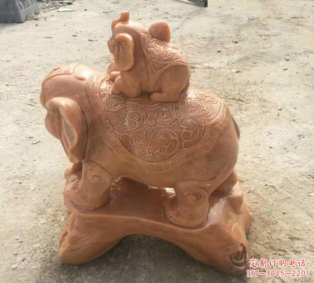荆州晚霞红小象招财动物
