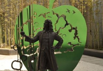 荆州牛顿公园铜雕，艺术品升华人物形象