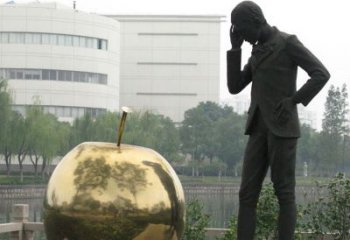 荆州中领雕塑：专业定制精美牛顿铜雕