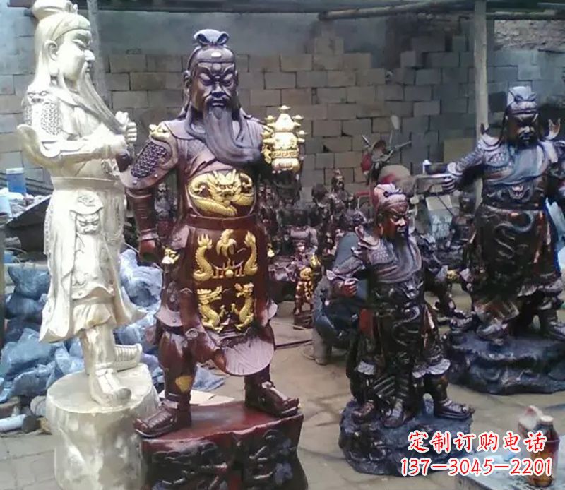 荆州武财神提刀关公铜雕