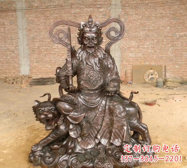 荆州武财神赵公明铜雕