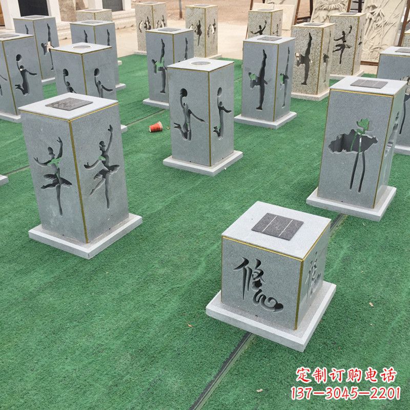 荆州现代镂花石灯