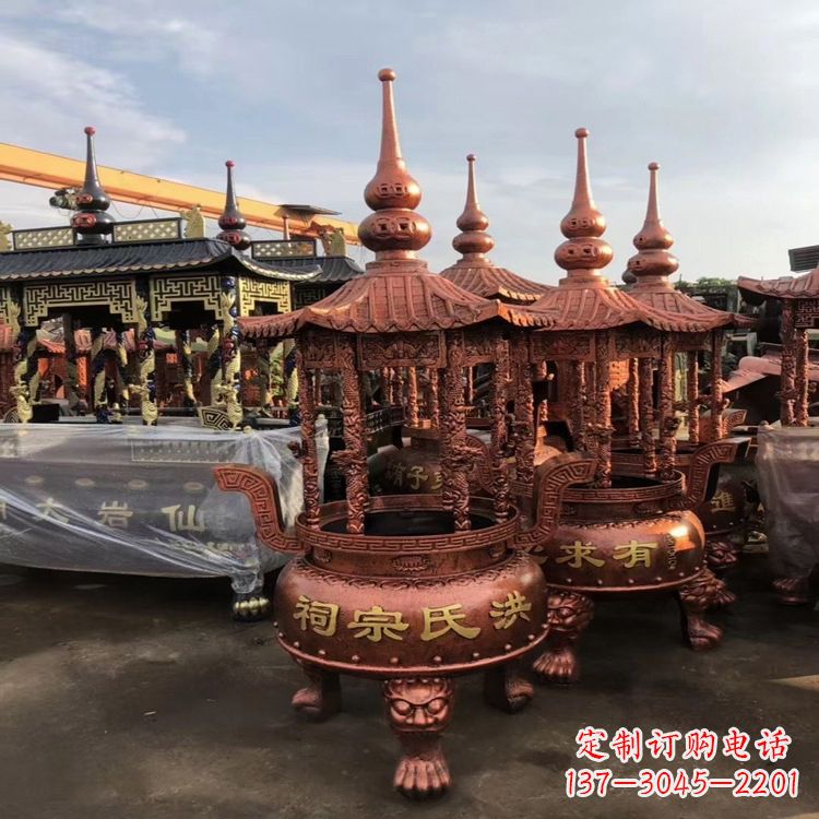 荆州香炉铜雕