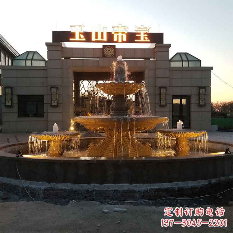 荆州小区广场欧式水景石雕喷泉