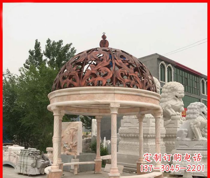 荆州小区欧式圆顶凉亭石雕_1