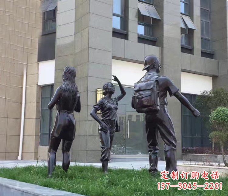 荆州小区铜雕美女人物雕塑