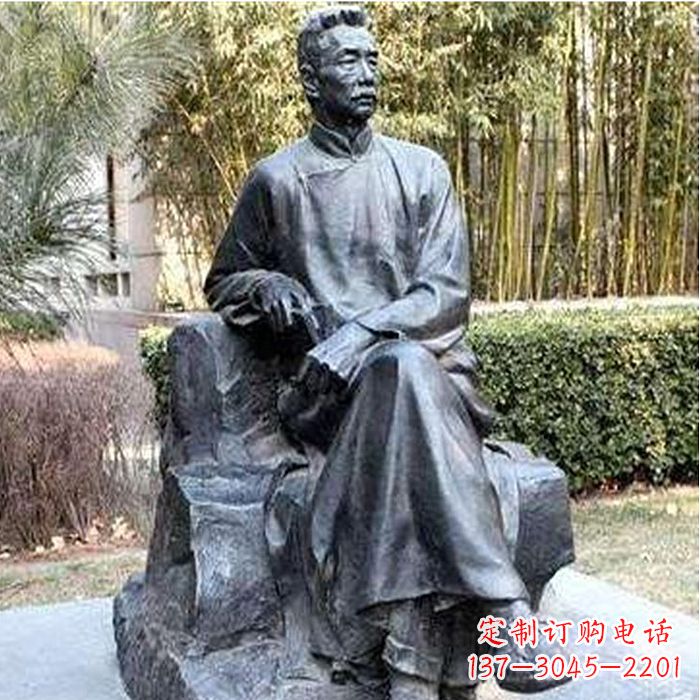荆州校园名人鲁迅雕塑