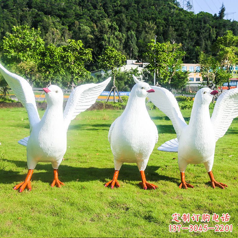 荆州信阳师院和平鸽雕塑