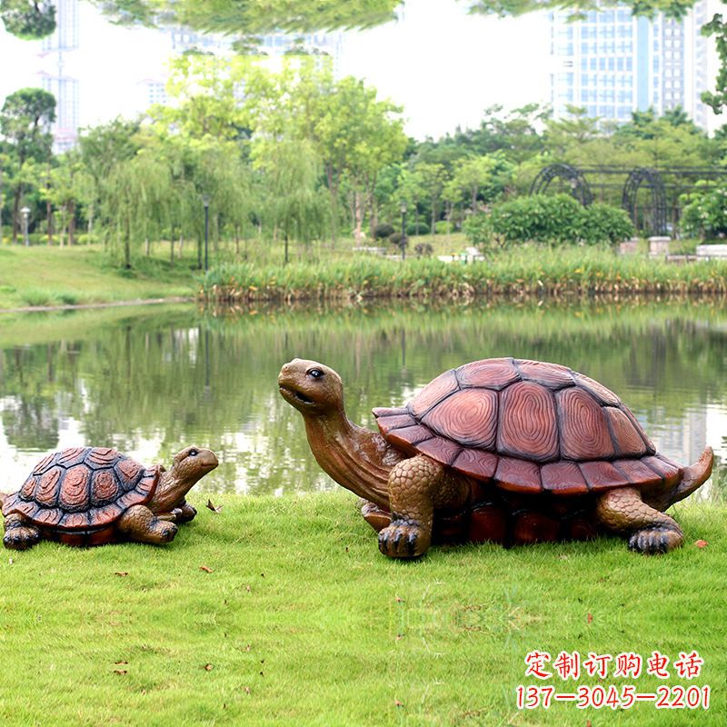 荆州园林仿真乌龟玻璃钢池塘湖泊水景雕塑摆件
