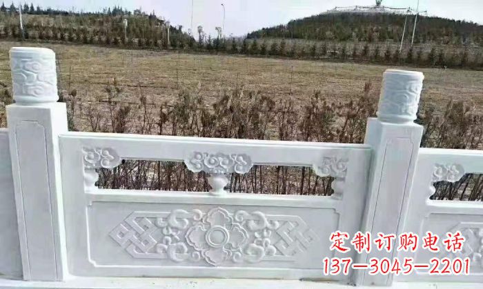荆州园林汉白玉石浮雕栏板 (4)