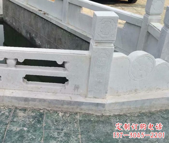 荆州园林景观大理石栏板雕塑 (7)