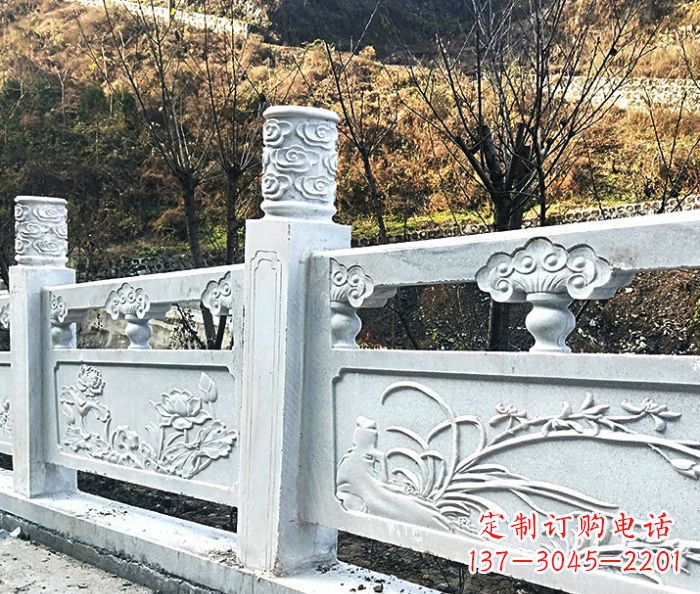 荆州园林景观大理石栏板石雕 (7)