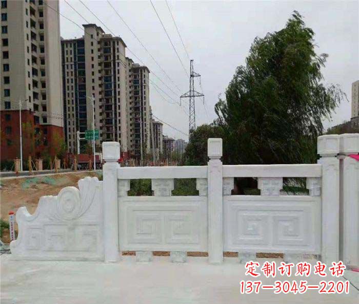 荆州园林景观大理石栏板石雕 (5)