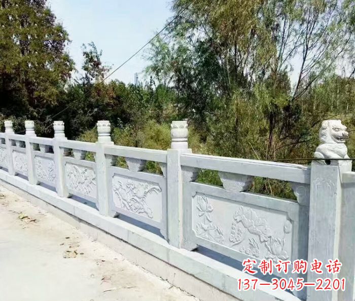 荆州园林景观大理石栏板石雕_1