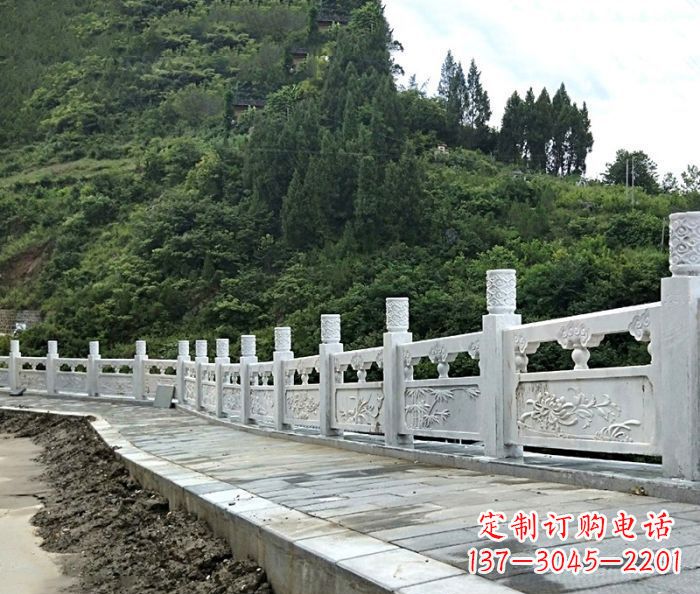荆州园林景观大理石栏板石雕_2
