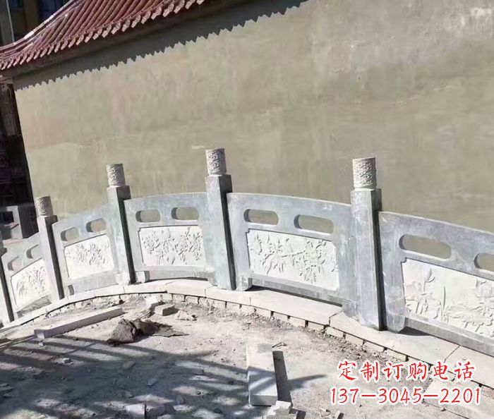 荆州园林景观大理石桥栏板石雕 (5)