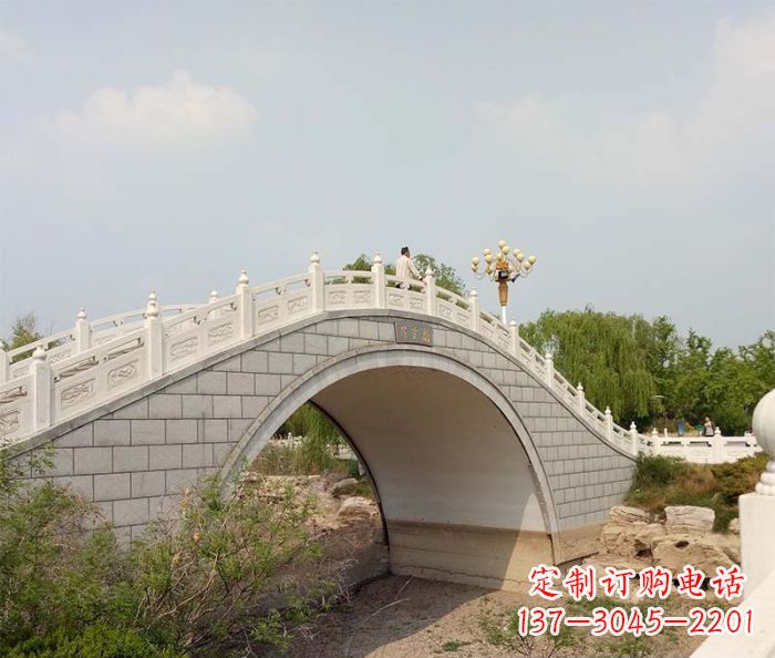 荆州园林景观大理石桥栏板石雕 (6)