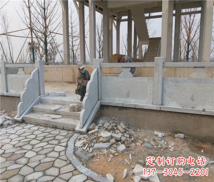 荆州园林景观大理石桥栏板石雕_2 (2)