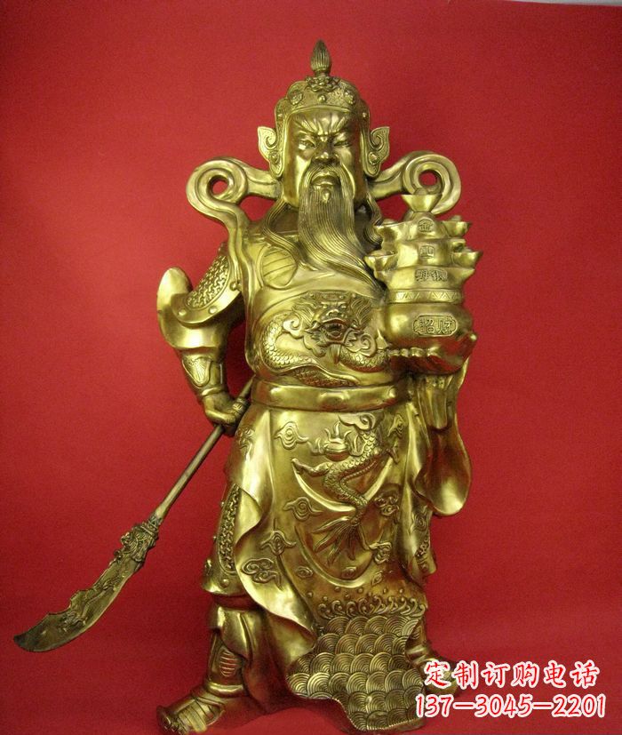 荆州招财关公铜雕