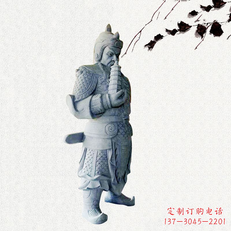 荆州中国古代神话中的托塔天王石雕塑