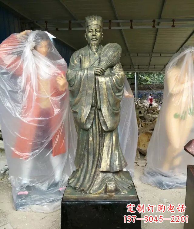 荆州诸葛亮古代人物铜雕