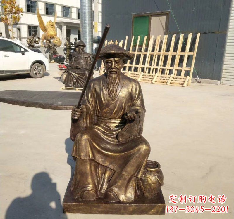 荆州铸铜姜太公钓鱼