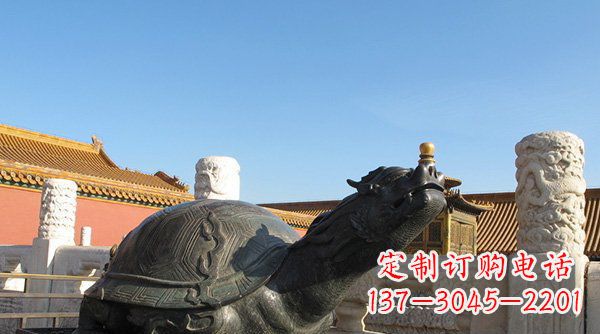 荆州铸铜龙龟寺庙神兽铜雕