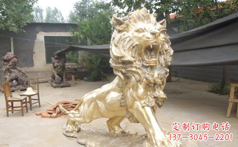 荆州铸铜狮子铜雕 (3)